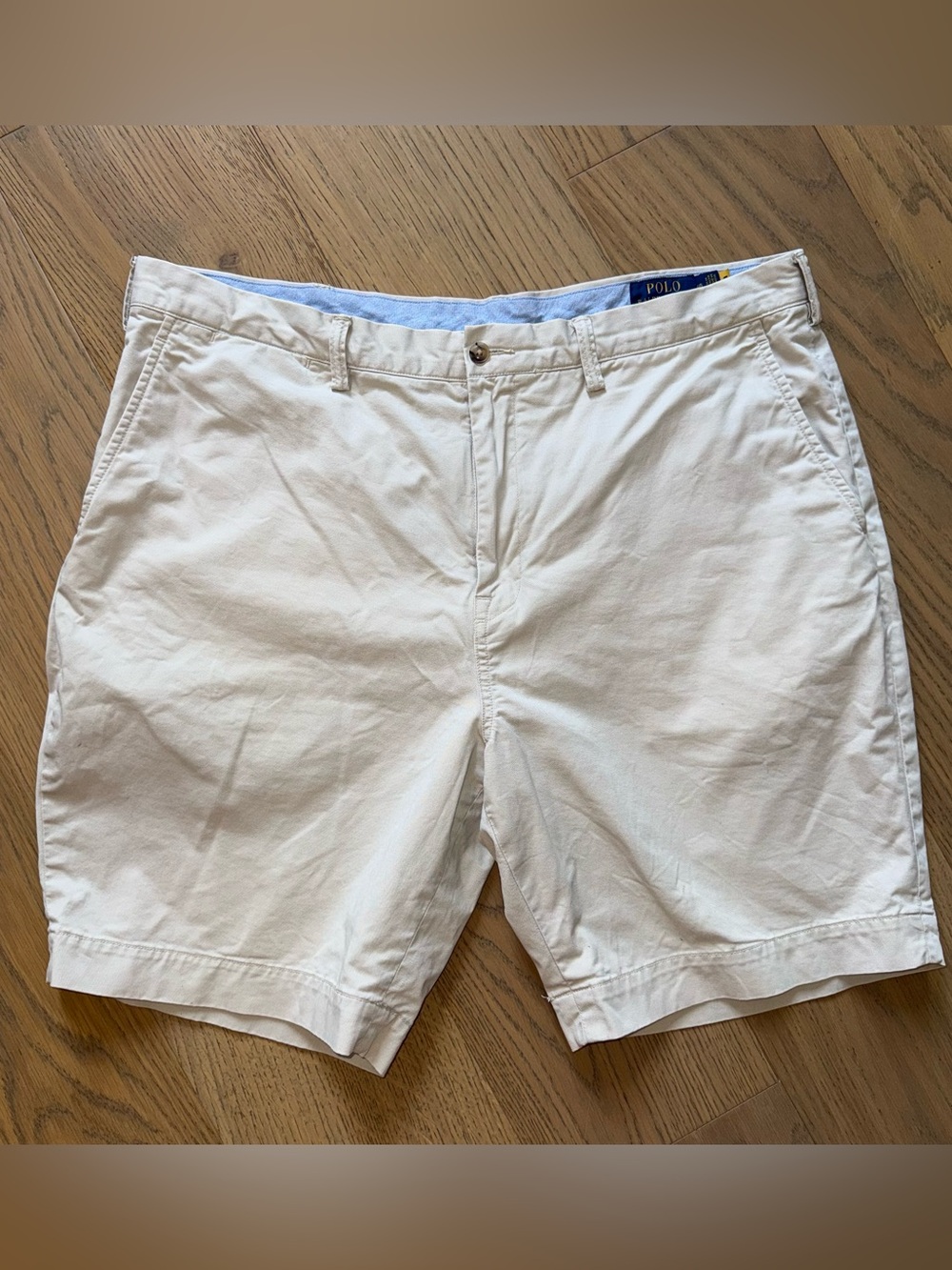 Polo by Ralph Lauren Light Cream Flat Front Men's Shorts